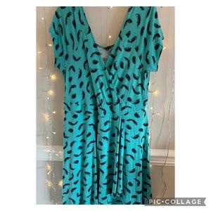 Torrid Wrap Style Dress | Feather Pattern | Size 3